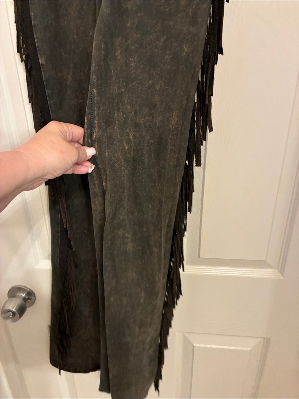 T Party Fashion Black Wide-Leg Fringe Jeans - Picture 5 of 5